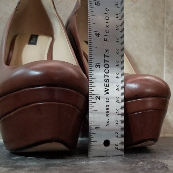 Real Leather Dark Brown Pump - Picture 7 of 10